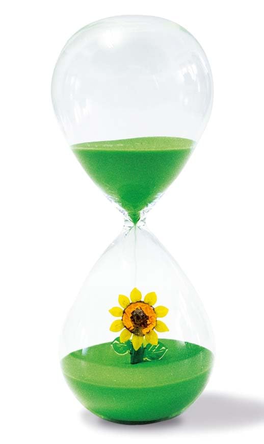Clessidra in Vetro con Elemento Girasole 30 min