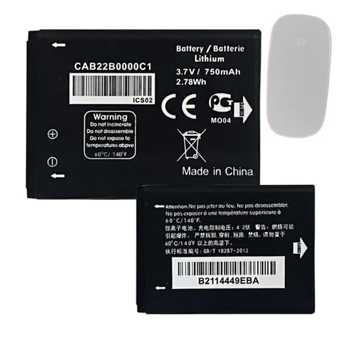 HIGHAKKU CAB22B0000C1 CAB0400000C1 Batterie de rechange 750 mAh compatible avec Al-Catel One Touch 665, OT-665, OT-665x, Al-Catel One Touch OT-2010, OT-2010D,...