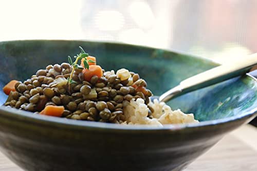 Miniatura 4 de Lentejas verdes francesas orgánicas enteras crudas, de alta fibra sin OMG a granel (3 libras)
