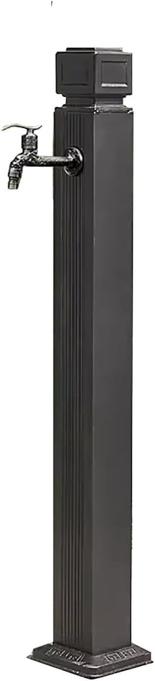 Kanduo Black1 Freestanding Garden Water Column With Faucet - Anti-Freeze 304 Stainless Steel, For Courtyard Backyard Irrigation & Washing