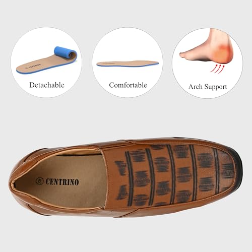 Image of Centrino Slip-on Men's Formal Shoe | Stylish with Soft Cushioned Insole | Trendy Non Lace-Up Design | Perfect for Formal & Office Wear (7680)