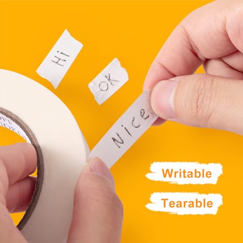 Image of Masking Tape 3 Inch x 55 Yards, Beige White Masking Tape Painters Tape General Purpose Tape, Painting Adhesive Tape for Arts DIY Crafts Labeling