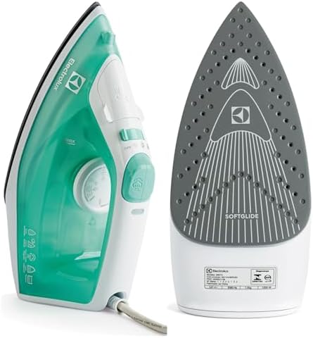 Ferro de passar seco e vapor Electrolux base antiaderente ceramica vapor vertical extra anti gotejamento 1500W cabo 1,65m verde SIE70 220V
