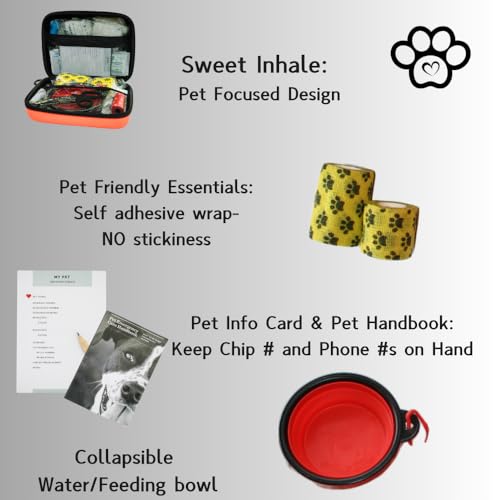 image for Sweet Inhale Dog First Aid Kit, Pet Friendly, Refillable Kit, Water Re