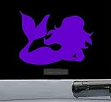 JS Artworks Mermaid Laying Down Vinyl Decal Sticker (Purple)