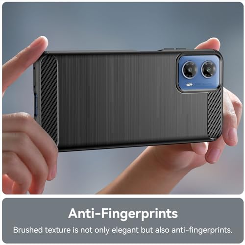 LYZXMY Protective Film for Motorola Moto G34 5G Case black Carbon Fiber + 1 x Tempered Glass - Image 4