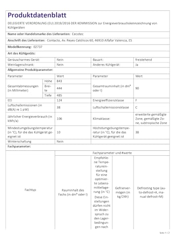 Cecotec 90 l Bolero CoolMarket TT Origin 90 beige mini-koelkast met ijsbox, verchroomde handgreep, flesopener, vintage stijl, beige - Image 6