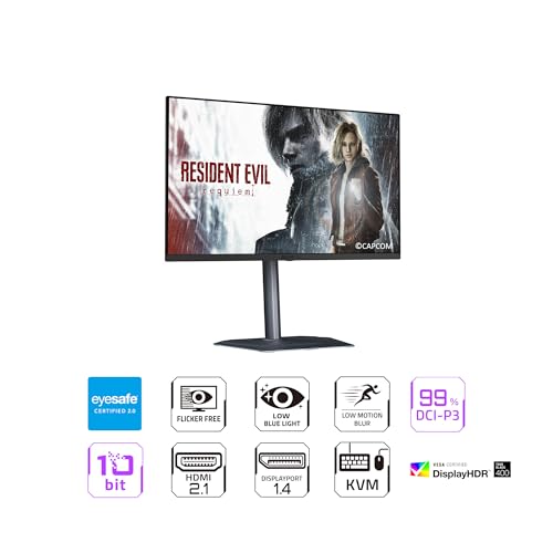 Image of GIGABYTE - MO27U2-27 inch QD-OLED Gaming Monitor - UHD 3840x2160-240Hz - 0.03ms GTG - AMD FreeSync Premium Pro, G-SYNC Compatible - Type C KVM - HDMI, DP, Type-C - Height and Tilt Adjustable - Black