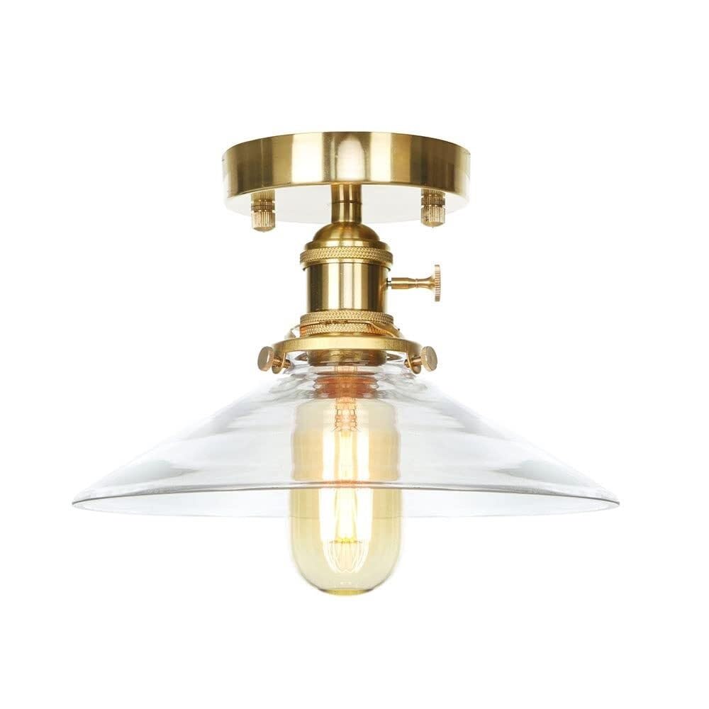 Luminaire suspendu industriel vintage en laiton massif pour une décoration d'hôtel élégante