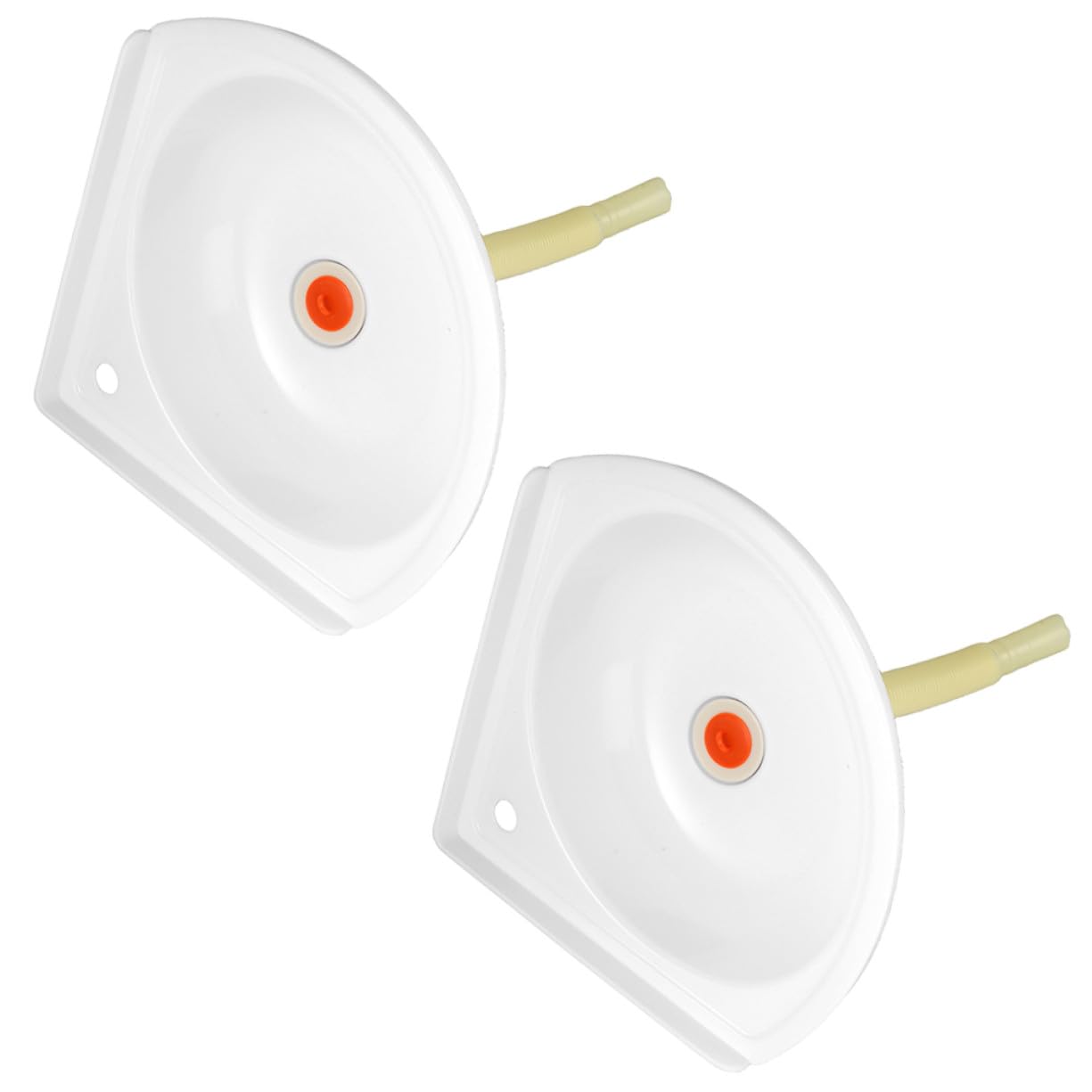Lavabo angle triangulaire mural compact en plastique pour petit espace de salle de bain lot de 2