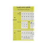 Guía de ropa con símbolos de servicio para lavadora, cubierta de interruptor de luz de salida no utilizada, placa decorativa de pared para interruptor de hogar, 4.5 x 2.75 pulgadas