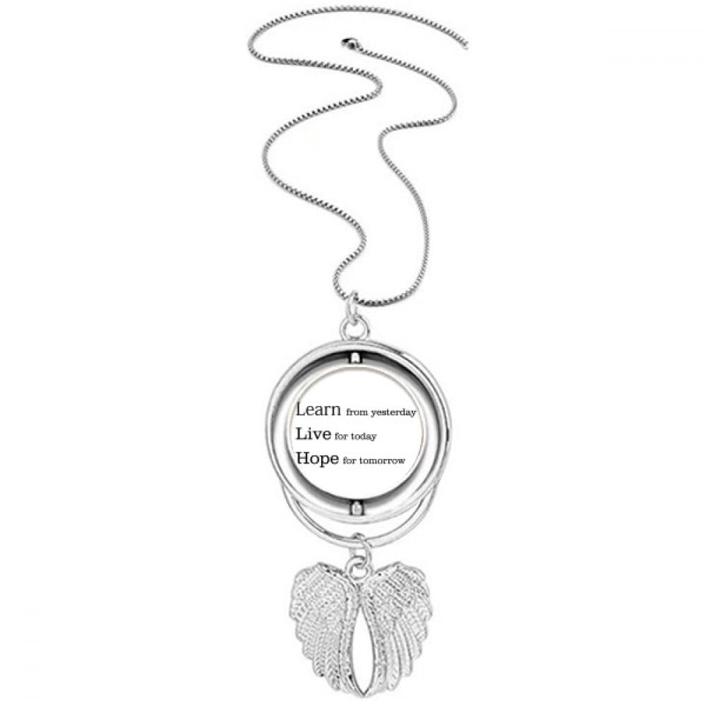 Collier ailes d'ange Learn Live Hope pour retrouver confiance en soi