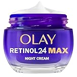 Olay Retinol 24 MAX Night Cream - Anti Aging Face Cream Moisturiser for Women with Antioxidant Vitamin E and 40% Glycerin, Smooths, Renews, and Hydrates Overnight, 50ml
