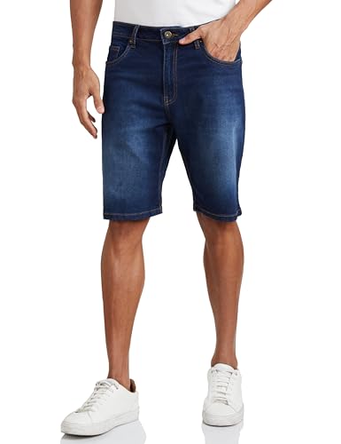 Image of Amazon Brand - Symbol Men's Cotton Rich Stretchable. Regular Fit Denim Shorts