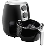 Tristar Airfryer Friggitrice ad Aria Calda, 3.5 Litri, 1500 W, Acciaio Inossidabile, Cestello Regolabile, Timer, Termostato, Nero, FR-6989