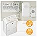 Newhouse Hardware WCMB White Battery-Powered Wireless Door Chime Kit | Battery-Operated Doorbell Chime | Ring Doorbell for Classroom, Home, and Office | Adjustable Volume and Expanded Chime Selection
