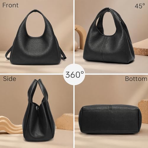 Bolso bandolera de cuero para mujer miniatura 6