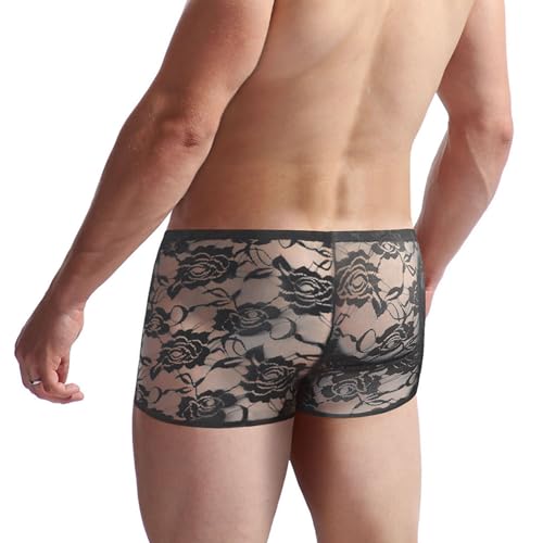 Men's Lace Boxers Underwear Seamless Lace Design with Low Waist Sexy and Comfortable Mens Under Panties4