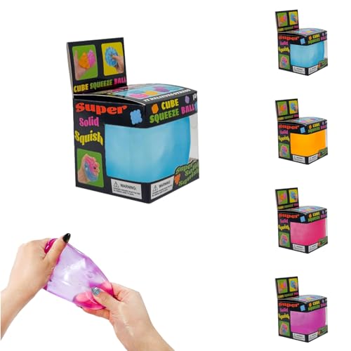 Cube Fidget Toys Anti Stress Cube Squishy,Anti-Stress en Forme De Glaçon,Jouets À Presser Squishy Cubes,Doux Squeeze Antistress Balle,Toucher Doux Et Froid...