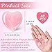 40 Pcs Rose Quartz Natural Heart Crystals,Mini Pocket Polished Healing Stones,Valentine Pink Heart Gifts for Mother Women