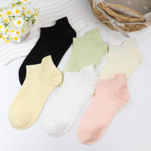 Image of No Show Socks Women - Womens Ankle Socks Low Cut Non Slip Flat Boat Line Cotton Sock 10 Pairs