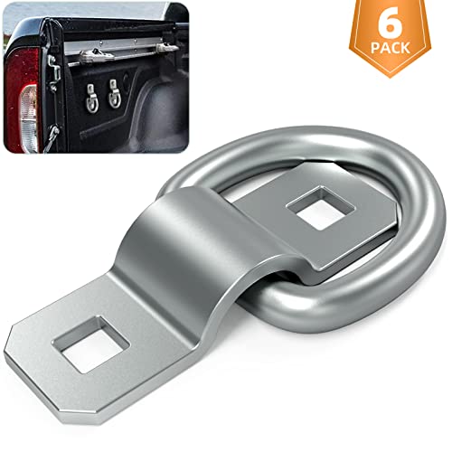 6 Pcs 3/8" D-Rings Heavy Duty Truck Tie Down Anchors, Steel 6000 Pound Tie Down Rings Hooks For Trailer,Boats,Vans,For Trailer Cargo Control,Tying Down #TOP1