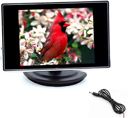 WEPECULIOR 3.5 Inch Car Rearview Monitor, Car Digital Color TFT LCD Parking Rearview Monitor for Reversing Camera/VCD/DVD/GPS