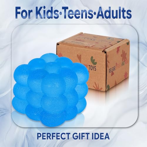 Djyxoglyn 2.36 in Blue Matte Bubble Squishy Cube Slow Rising Fidget Toy | Soft TPR, Matte Finish, squeeze toy, busy hands, stress relief, focus support, home, class, travel, kids and adults - image 6