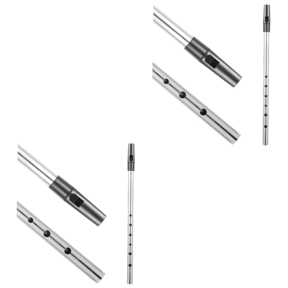 Toyvian 2piezas Flauta De Metal c Para Flauta De Iniciación De Tono Instrumento Musical Portátil y Ligero Para Principiantes