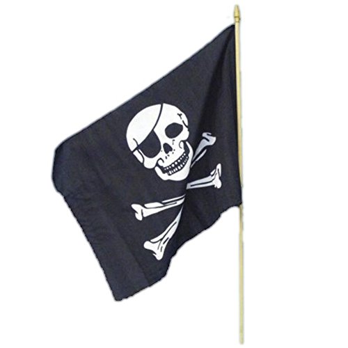 Smiffys Piraten Flagge, 45cm x 30cm, 96076