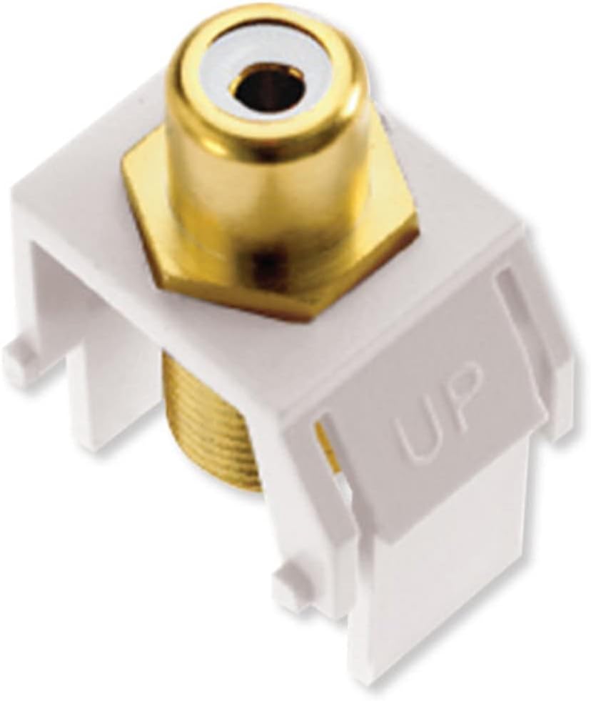 Legrand - On-Q WP3461WH Keystone RCA to FConnector, White