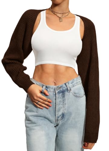 Image of Navneet Women Knit Bolero Shoulder Shrug Sweater Cropped Cardigan