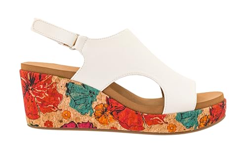 Image of Corkys Footwear Womens Carley Wedges, Featuring Corkys EVA Foam Cushioned Insoles, A 2.5 Inch Heel, Lightweight For All Day Wear, And Hook And Loop Closure