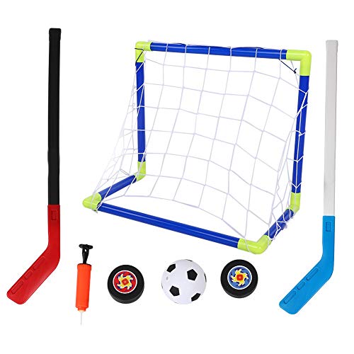 Mini Goal Sports Set, 2 en 1 Deportes al Aire Libre Niños Fútbol Hockey sobre Hielo Goal Kit con Bolas Bomba Kid Training Toys para niños niños