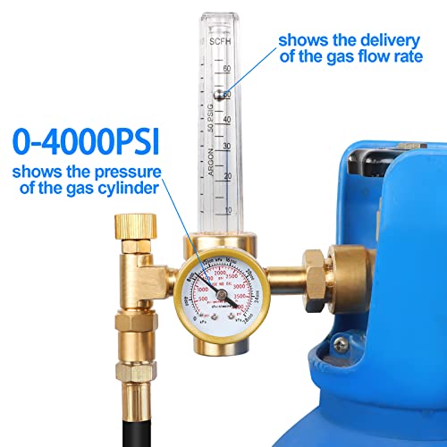 Image of BETOOLL Argon Regulator - Welding Regulator - Argon /CO2 Mig Tig Flow Meter Gas Regulator Gauge With 6.6Ft Gas Hose