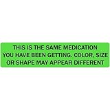 Same Medication - Veterinary Label / Stickers, 500 labels per roll, 1 roll per package