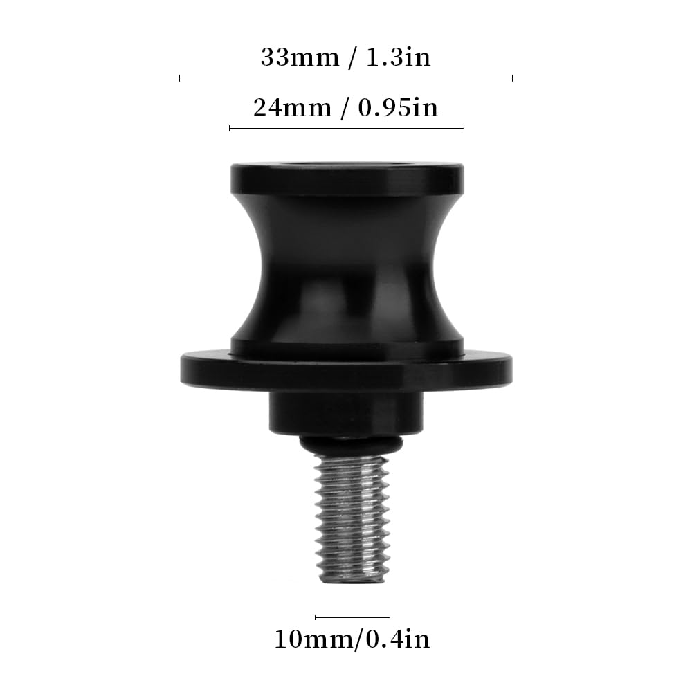 M10 Paddock-Ständer Bobbins für 990 Duke 2024 Motorrad Bobbins Spulen für den Paddock-Ständer Motorrad Motorrad Bobbins 990 duke Zubehör (Schwarz)