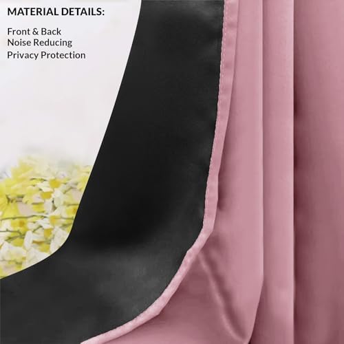 Image of HOMEMONDE Blackout Curtains for Window 5 Feet - Room Privacy 90% Room Darkening Curtain with Rod Pocket Style, Black Blacking & Noise Reducing 1 Piece - (60 Inch, Lavender)