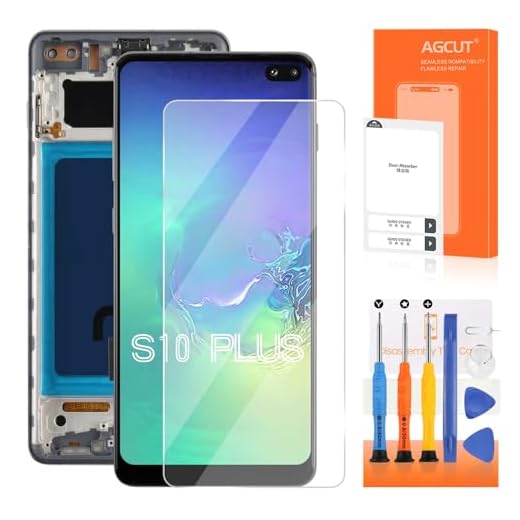 Tela de substituição para Samsung Galaxy S10 Plus da INCELL para tela LCD S10 Plus SM-G975F/DS SM-G975U Digitalizador LCD Touch Assembly preto com moldura + vídeo de instalação (sem impressão digital