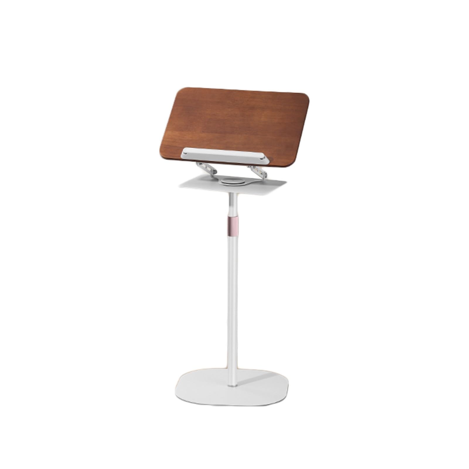 Leggio da pavimento regolabile, 2 in 1, supporto da lettura a doppio uso, con base girevole a 360°, per ricette, libri di testo, tablet e laptop
