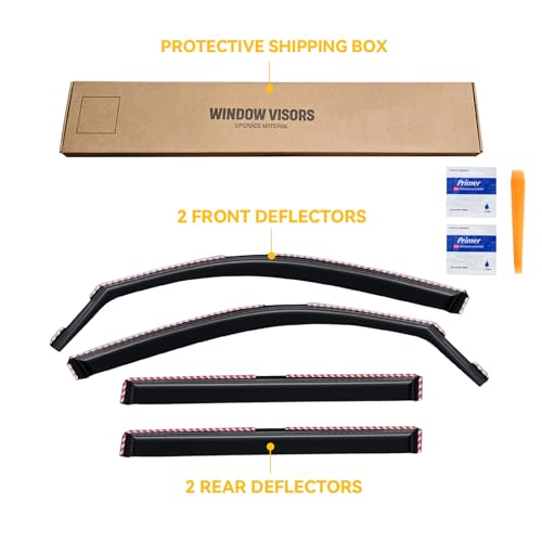 Image of in-Channel Rain Guards Window Visor for Volkswagen (VW) Atlas 2018-2026