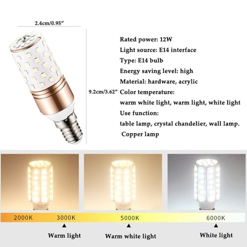 Ampoule LED E14 equivalent 100W blanc jour 6000K pour ventilateur de plafond - 8