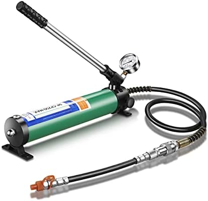 30 Ton Capacity - Hydraulic Hand Pump with Pressure Guage (NPT 3/8 Male Coupler Included)
