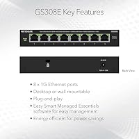 NETGEAR 8-Port Gigabit Ethernet Easy Smart Managed Network Switch (GS308E) — image 2