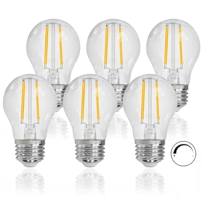 ORALUCE Dimmable LED Light Bulbs Soft White 2700K, A15 Edison Bulbs 60 Watt Equivalent, G45 E26 Bulb 6W 600 Lumens for Ceiling Fan, Chandelier, Appliances, Vanity, 6 Pack