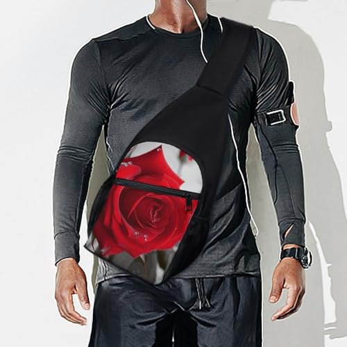 Mochila cruzada casual Red Rose2 para senderismo y viaje miniatura 7