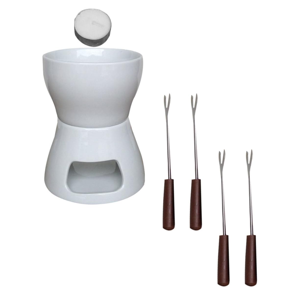 COLLBATH Ceramic Cheese Melting Pot Stove Top Fondue Chocolate Cheese Melting Furnace