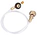 Qiilu Camping Gas Refill Adapter Butane Refill Adapter Copper PVC Outdoor Camping Picnic Stove Gas Converter Refill Adapter