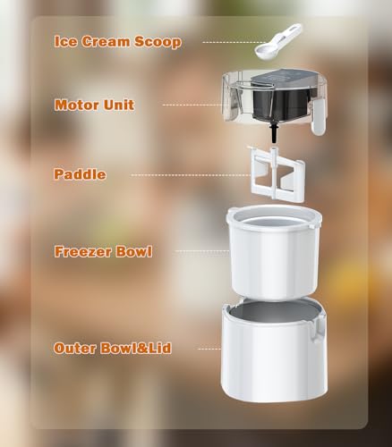 Vilupvie 1.52-Qt Freezer-Bowl Ice Cream Maker — view 6