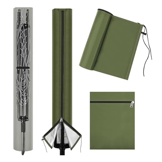 HOTUT Schutzhülle für Wäschespinne,420D Oxfordgewebe Wäschespinnenschutz mit Reißverschluss & Kordelzug,Wetterfest & UV-beständig,Schutzhuelle für Gartentrockner und Wäscheständer, Armeegrün